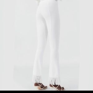 Zara Sexy White Fringe Pants